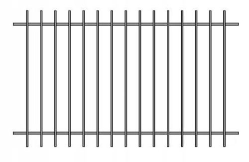 JUL-MET Zaun Spannweite 200 x 114 cm Stahl