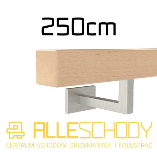 Wandgeländer aus Holz 40x40 400cm Buche lackiert