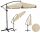 Sonnenschirm für Terrasse und Garten - Expand-Regenschirm mit Galgen, 350 x 250 cm, beige