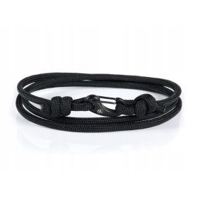  Argento Herrenarmband, 67 cm, schwarz