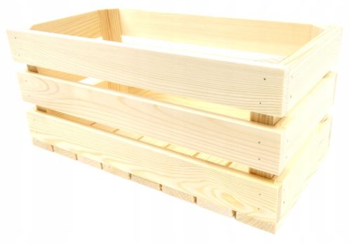  DEKORATIVE HOLZKISTE, GEHOBELT 40x20x18