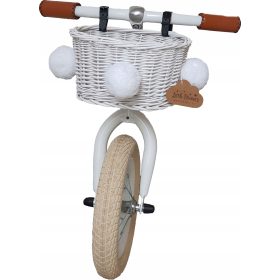  FAHRRADKORB AUS WEIDE FÜR KINDER, WEISS