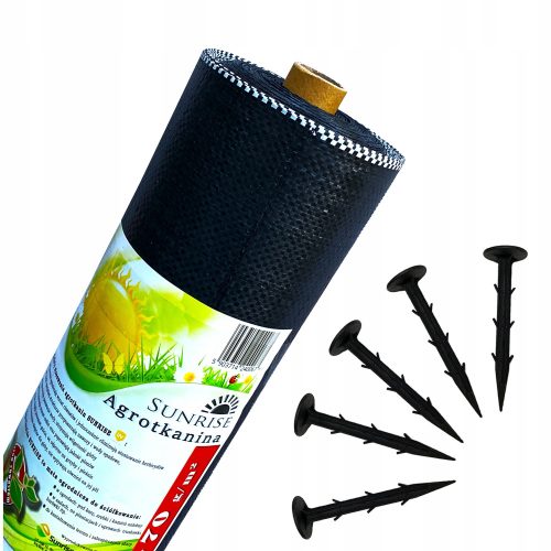 Agrartextil - Landwirtschaftliches Mulchgewebe (Anti-Unkraut) Sunrise Trading schwarz 110 x 5000 cm 70 g/m²