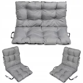  Kissen für Möbel RATTAN 100X60X50 Set 2+1 STEEL