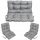  Kissen für Möbel RATTAN 100X60X50 Set 2+1 STEEL