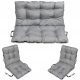  Kissen für Möbel RATTAN 100X60X50 Set 2+1 STEEL