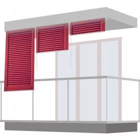  JALOUSIEN wie Fensterläden, Druck 80 Muster BALKON 76x150