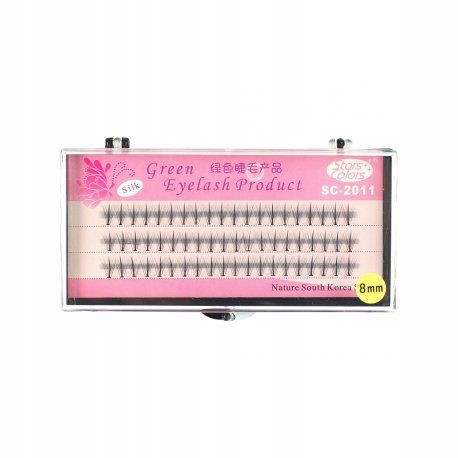  WIMPERN AUS NATÜRLICHER SEIDE 60 STÜCK. 8mm