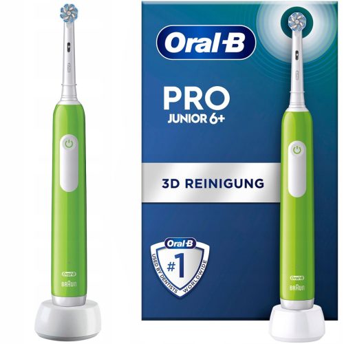  Oral-B Elektrische Zahnbürste Junior Grün für Kinder ab 6 Jahren