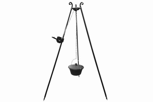  Gusseisentopf 10,5l Deckelständer + Haspel