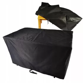   Schutzhülle für Gartenmöbel, Tisch mit Stühlen aus DURALON, 200x140x80 cm, SCHWARZ