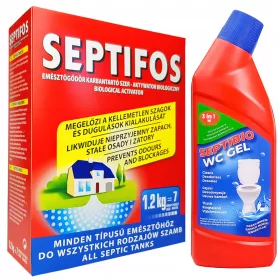    SEPTIFOS 1,2 kg + WC-Gel 750 ml Klärgruben-Kläranlage VORBEREITUNG für Klärgruben