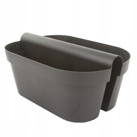  Euro3plast Blumentopf 50 cm x 33 x 23 cm, Graphitkunststoff