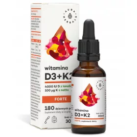   Vitamin D3 4000 IU + K2MK7 FORTE von Aura Herbals - Ölbasierter, natürlicher Knochen- und Immununterstützer