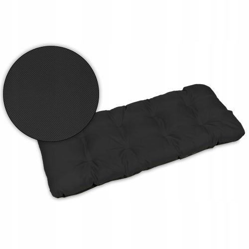 Kissen für Stühle, Sessel für Garten und Terrasse Kissenkissen24 100 x 50 x 8 Schwarz