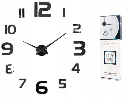  Smart Diy Wanduhr, Silber, 130 cm