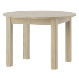    Runder ausziehbarer Tisch Szynaka Wohnzimmermöbel 110 x 110 x 76 cm Sonoma-Eiche