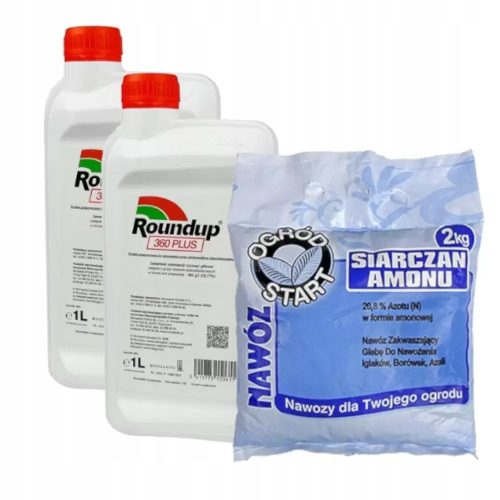 Roundup 360 Plus 2L + 2KG Ammonsulfat - Effizientes Unkrautbekämpfungsmittel
