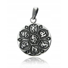  Gemma Om Mani Padme Hum Anhänger, Silber