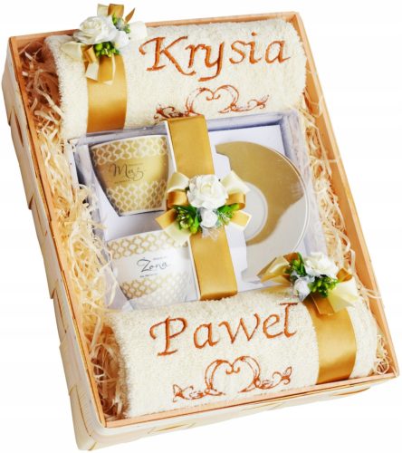 Sets Handtücher Hochzeitsgeschenk 25 50 Jubiläum Handtücher Tassen Stickerei