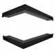 Luft-Lüftungsgitter Kratki Luft Ecke links 60x40x6 cm schwarz + Kratki LUFT/NP/6/40/45S/C/SF schwarzes Lüftungsgitter