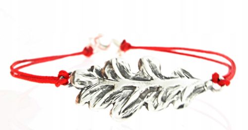  Zartes, modisches Armband - 925er Silber - EICHENBLATT