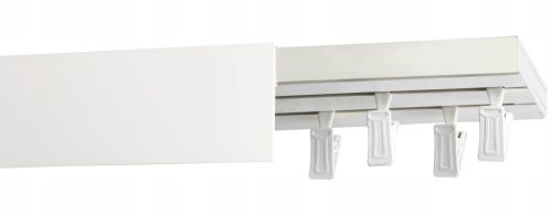  Doppelte Gardinenstange, PVC-Deckenschiene, 200 cm Abdeckung