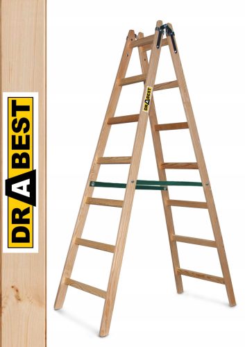 Drabest Leiter 3,6 m aus Holz, bis 150 kg