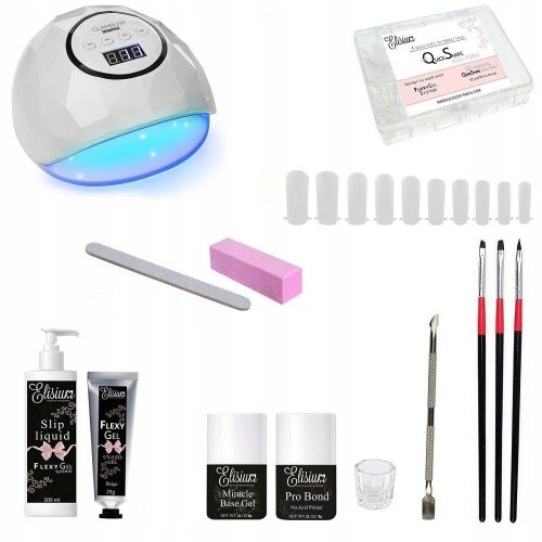  ELISIUM SET mit FLEXY GEL LAMP 25g FORM 10 STÜCK