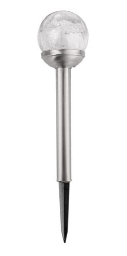  Gepolte Solarlampe, silber, 38 cm, 1 Stk.