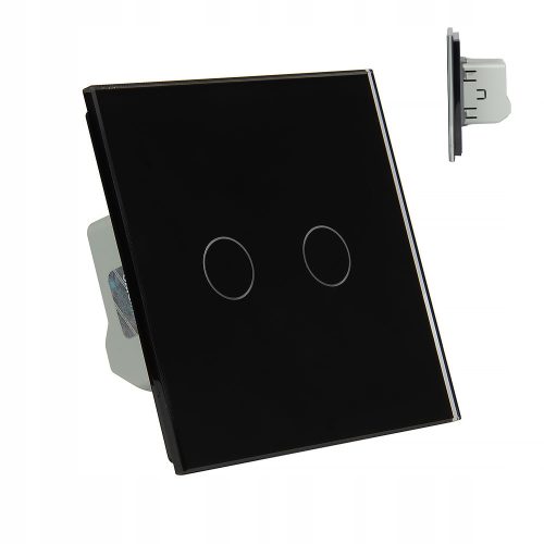 Doppel-Touch-Schalter, Unterputz Livolo schwarz VL-C702-62