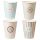 Einweggeschirr KAFFEE-PAPIERBECHER 250ML 50ST – PASTELLMISCHUNG