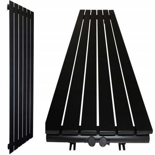  LOFT dekorativer HEIZKÖRPER 140x45 Schwarze Struktur 837W