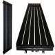  LOFT dekorativer HEIZKÖRPER 140x45 Schwarze Struktur 837W