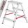 Höhere Leiter 2,65 m Aluminium 1 x 2 bis 125 kg