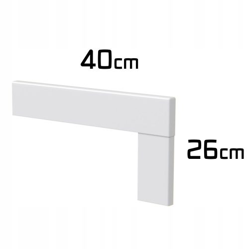 Weiße Treppensockelleiste mit Überlappung 60x15mm 40x26cm lackiertes MDF