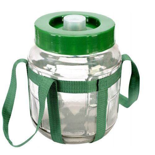 Lebensmittelbehälter Multifunktionales Glasgefäß SuperBottles 4 l mit Hosenträgern