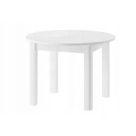    Runder ausziehbarer Tisch Szynaka Meble Indus 105 x 105 x 76 cm weiß
