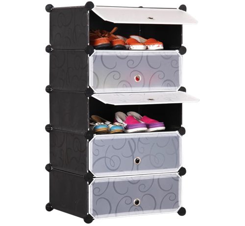  Muf-Art Schuhschrank 49 x 93 x 45 cm schwarz