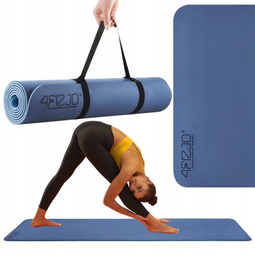  4FIZJO Trainingsmatte 180 cm x 60 cm blau