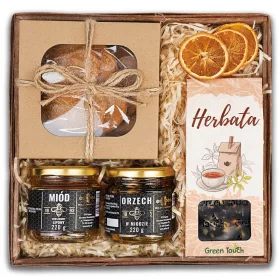  GESCHENKKORB Kekse, Honig und Tee GESCHENK