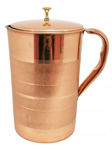 Gläser und Tassen Kupferwasserkrug, 2l, Kupferstreifen