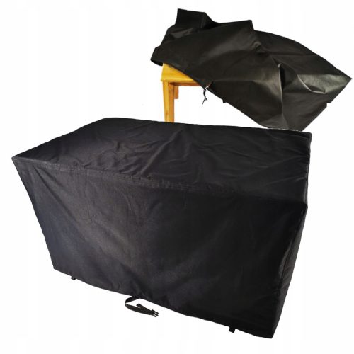 Hochwertige Schutzhülle für Gartenmöbelset (Tisch und Stühle) aus DURALON, Schwarz