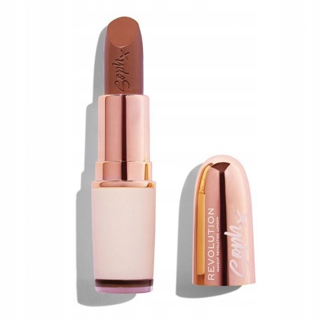  Beige Lippenstift von Makeup Revolution. Braun- und Beigetöne, satiniert, Stift 4,2 g, ml 15 g