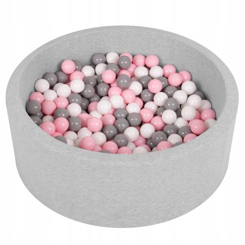  Selonis Trockenbecken 200 Bälle 90x30 cm weiß-grau-puderrosa