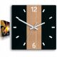  ModernClock Wanduhr weiß, schwarz, Brauntöne, 30 cm