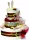  Ein Geschenk zum Geburtstag. Eine bestickte Handtuchtorte