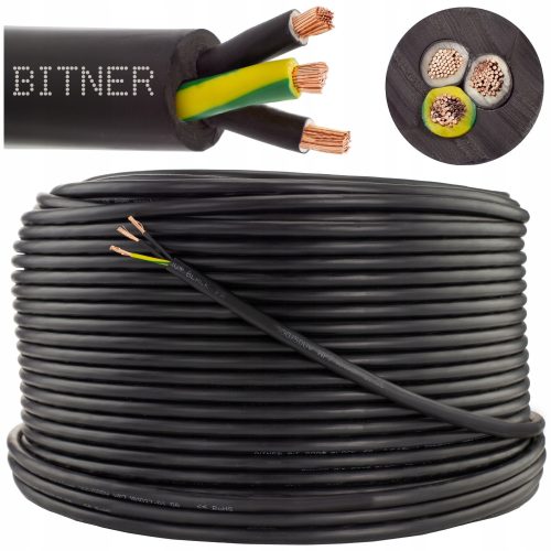 Kabel rund elektrisch, flexibel (Litze), Installation, Erdung Bitner 3 x 1,0