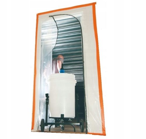 L-FORM STAUBVORHANG TÜR REISSVERSCHLUSS 120X220CM