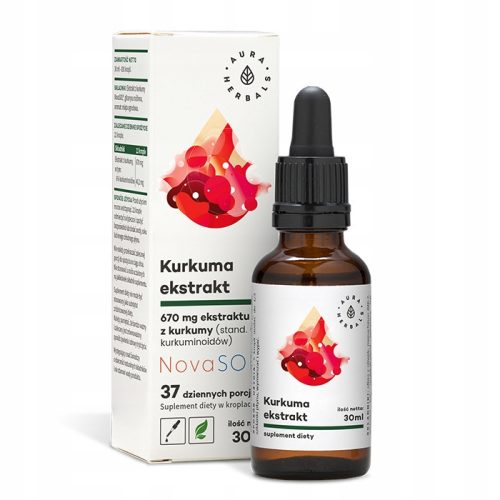 Kurkuma Extrakt und Kurkumin Tropfen von Aura Herbals - 30 ml